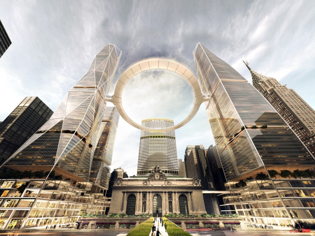 建筑设计:天空之环--SOM的纽约中央火车站设计方案 建筑设计:天空之环--SOM的纽约中央火车站设计方案